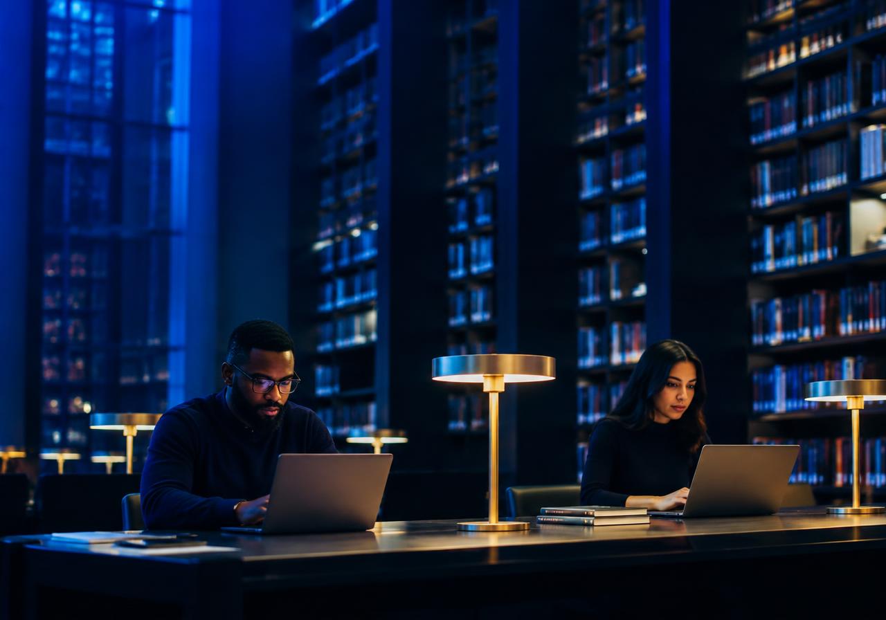 Digital Library concept illustration